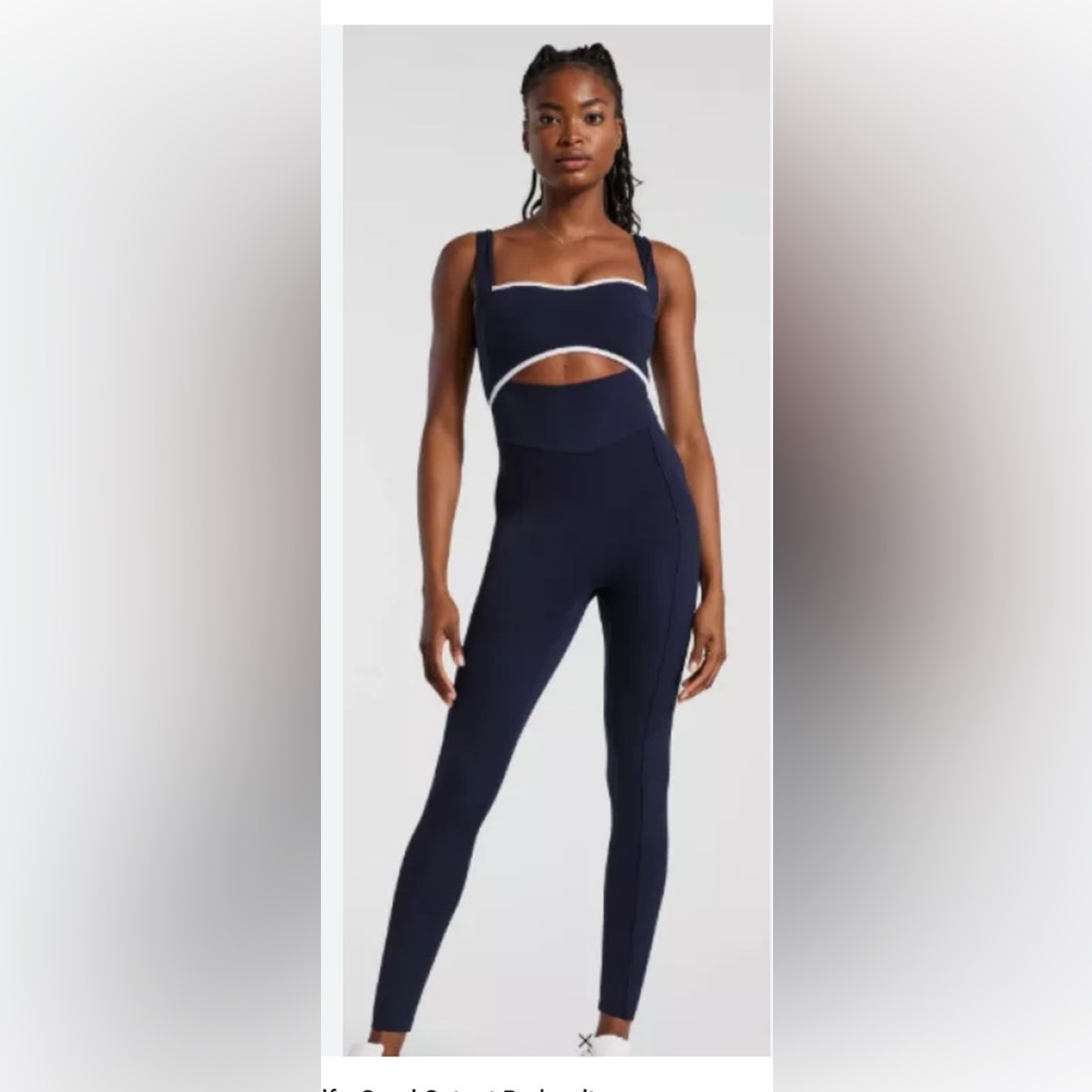 RARE 108 Sportif Capri Bodysuit in navy/white (only worn once)
